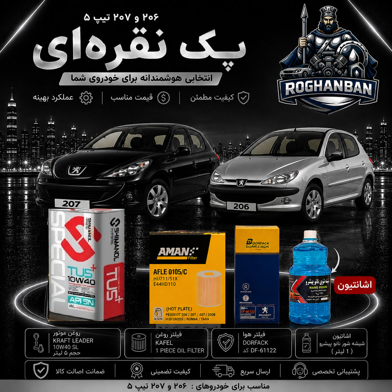 ChatGPT-Image-Aug-2-2026-09_59_49-AM پک نقرهای تعویض روغن 206 , 207 تیپ 5 - تصویر 1